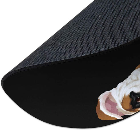 Non-Slip Round Mousepad, WIRESTER English Bulldog Design for Home, Office, and Gaming Desk