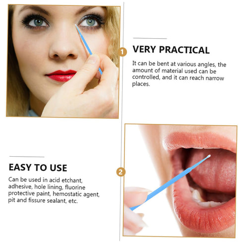 4packs NOLITOY Beauty Cotton Brush Micro Swabs Disposable for Esthetician Supplies