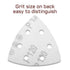 50 Pcs 120 Grit Triangle Sanding Pads, 3-1/2 Inches Hook and Loop Sandpaper for Oscillating Multitool, Detail Sander