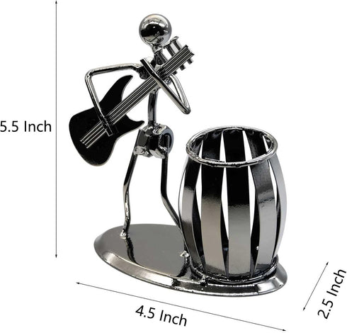 Metal Pencil Holder, Office Supply Pen Organizer, Desktop Decoration Stand (Guitar)
