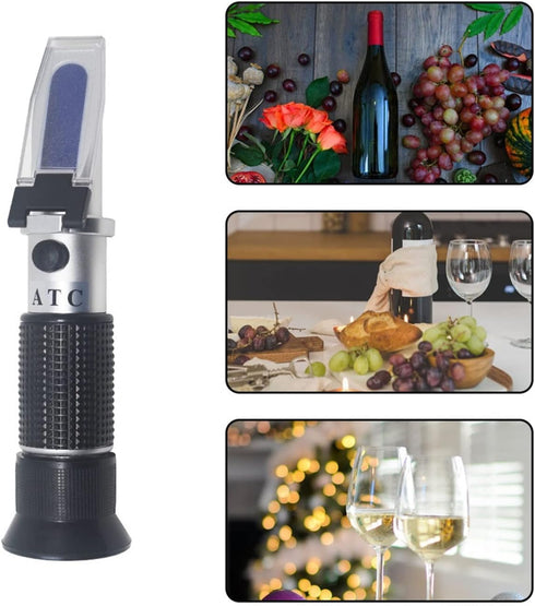 VGVGV 0-25% 0-40% Brix Refractometer, Handheld Grape Refractometer for Wine Spirits Tester Alcoholo Meter Brix Sugar