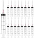 24 Pack Disposable 20ml/cc Syringes with Needle 18G 1.5”, Sterile Measuring Syringe Tool for Scientific Labs