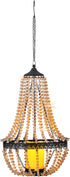 SUNNYPARK 27 Hanging Candle Lantern Outdoor, Battery Operated Modern Clear Acrylic Crystal Chandeliers with Flickering