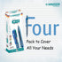 HAUSER 4 In 1 Colorful Pens, 4 Pc Ballpoint 1.0 mm Blue/Black/Red/Green, Note Taking, Back To School Supplies