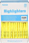 Highlighters, Chisel Tip, Fluorescent Yellow, Bulk Pack of 96 Count