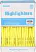 Highlighters, Chisel Tip, Fluorescent Yellow, Bulk Pack of 96 Count