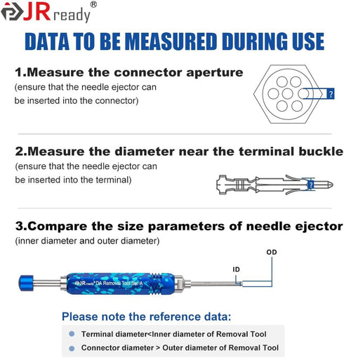 JRready DAP-T260300 Terminal Extractor Tool for HARTING/TE Heavy Duty Connector Contacts Removal