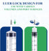 27 Gauge 1/2 Inch Luer Lock Needle for Lab Measuring, Refilling Liquid, Individually Wrapped - 100 Per Box