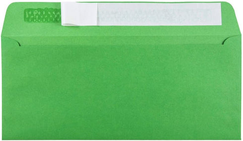 JAM PAPER #10 Business Colored Envelopes - 4 1/8 x 9 1/2 - Green Recycled with Peel and Seal Closure