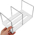 Cabilock Adjustable Expandable Metal Bookends with Clips for Heavy Books Desk Organizer Rack for Office Home