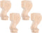 ABOOFAN 4pcs Solid Wood Furniture Legs Carved Table Cabinet Replacement Feet 12x6cm