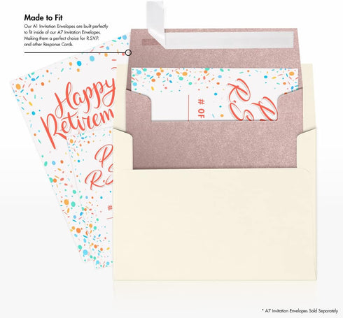 LUXPaper 4Bar A1 Invitation Envelopes | 3 5/8" x 5 1/8" | Peel & Press | Misty Rose Metallic | 50 Qty