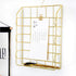 Jolitac Rose Gold 4-Tier Stackable Paper Tray - Decorative Desk Organizer for File Documents in Home & Office (Gold)