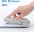 Deli/EZWORK Swing-Arm Swivel Stapler, 25 Sheets Capacity, 360 Degree Rotate Desk Stapler with 1000 Staples