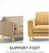 4pcs 12cm Sosoport Titanium Metal Sofa Legs Y-Shaped Furniture Feet for Cabinet, Bedside Table, Sofa Support, Modern