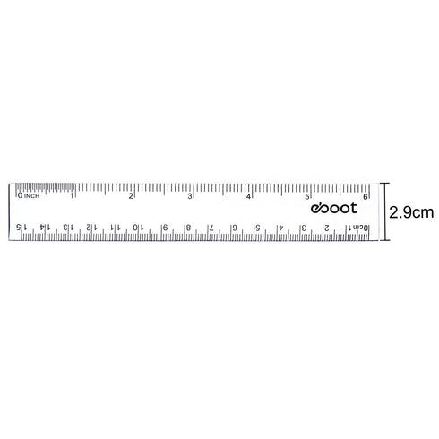 2 Pack Plastic Ruler - Straight Ruler Measuring Tool for Student School Office (Clear, 6 Inch)