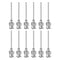 12pcs 1" 17 Gauge Stainless Steel Dispensing Needles, Blunt Tips Luer Lock for Thick Liquids, Ink, Glue, Lab Use