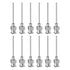 12pcs 1" 17 Gauge Stainless Steel Dispensing Needles, Blunt Tips Luer Lock for Thick Liquids, Ink, Glue, Lab Use
