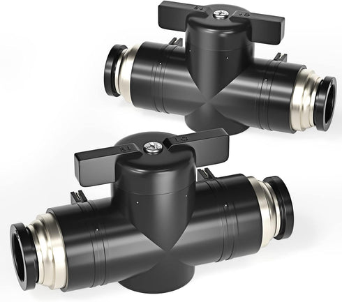 TAILONZ PNEUMATIC 4mm OD Ball Valve Air Flow Control Valve Push to Connect Fitting (Pack of 3)