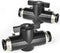 TAILONZ PNEUMATIC 4mm OD Ball Valve Air Flow Control Valve Push to Connect Fitting (Pack of 3)