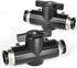 TAILONZ PNEUMATIC 4mm OD Ball Valve Air Flow Control Valve Push to Connect Fitting (Pack of 3)