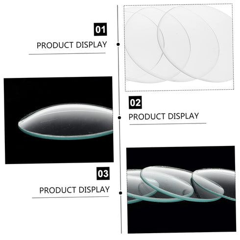 10pcs Laboratory Equipment Watch Glass, Round Glass for Laboratory Experiment, School Glasses Component