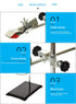 Laboratory Retort Support Stand for Titration Extraction - XMWangzi with Burette Clamp and 2 Flask Ring Clamps