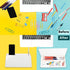Glass Desktop Whiteboard, Dry Erase Board with Accessories for Office, Keyboard Stand & Organizers, 2 Markers, 1 Eraser