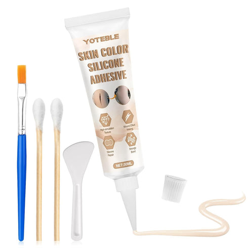 YOTEBLE Silicone Glue, Skin Color High-Flexibility Instant Silicone Adhesive Glue, Seamless, Waterproof Soft