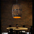BJTDLLX Wood Lighting Fixtures, Whiskey Barrel Light Fixture Bar Lamps Retro Hanging Light