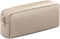 Big Capacity Pencil Case, Pure Color Pen Pouch with Zipper for Adult Officers, Stationary Storage Bag (Khaki)