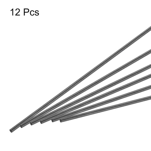 MECCANIXITY 12 Pack Carbon Fiber Rod, 2.5mm x 150mm for DIY Tool, Quadcopter Arm, RC Plane Wing Tube