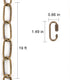 19 65 lbs Giluta Feet Heavy Duty Chandelier Chain, Antique Bronze Pendant Light Fixture Chain with Durable Finish