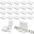 Dirvcp 20-Pack PBT Fireproof 4-Pin LED Strip Connectors, Solderless Gapless Adapter for 8mm