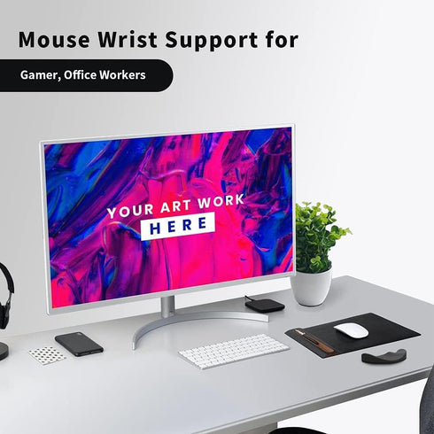 Ergonomic Mouse Wrist Rest Support, Smooth Palm Rest Pad for Easy Working and Gaming