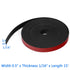 WochiTV Adhesive Solid Rubber Strips, 1/2" Wide x 1/16" Thick x 180" Long Self Stick Black Neoprene Rubber Rolls Perfect for DIY Insulation Cushion Gasket, Sealing, liner, Weather Striping