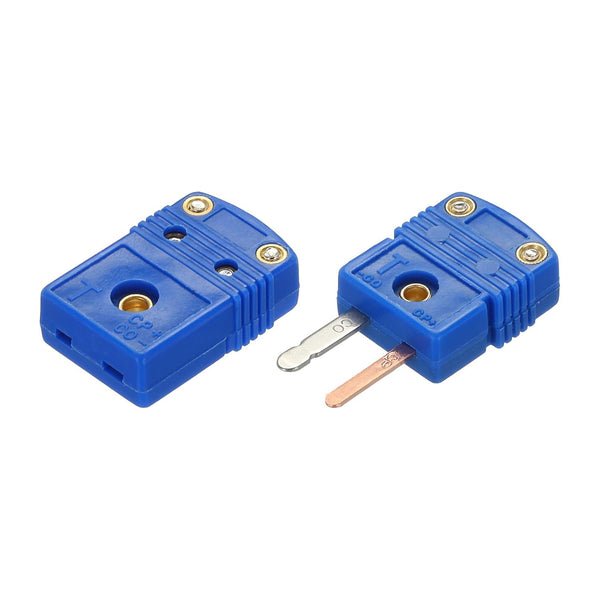 MECCANIXITY Mini T Type Thermocouple Wire Connectors, Male Female Plug Adapter, High Temperature 220°C
