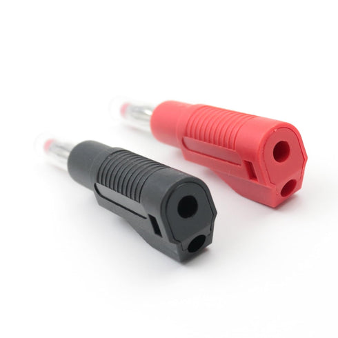 10sets Retractable Sheath 4mm Banana Plug Connectors, Stackable Wire Solder Multimeter Test Leads Ends with Banana Jack