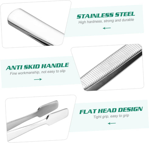 2pcs Stamp Tweezers, Philately Tool for Collectors