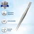 Stainless Steel High Precision Forceps with Fine Strong Straight Serrated Point for Scientific Use (5.5 Inch)