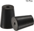 MECCANIXITY 10 Pieces Black Rubber Tapered Plug 14mm to 19mm with Hole for Test Tubes Bungs Stopper, Lab Home