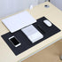 KINGFOM Desk Pad, PU Leather Office Desktop Protector with Comfortable Writing Surface (23.6" x 11.8", Black)