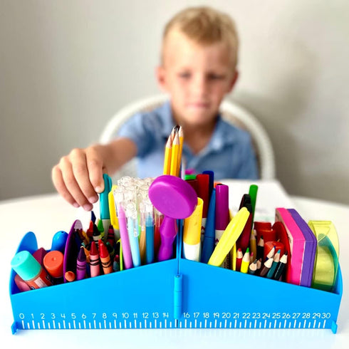 hand2mind Junior Flexible Desk Organizer, Modular Accessories for Teachers, Pencil Holder for School Supplies