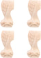 Wood Carving Rubberwood Furniture Legs for Sofa Table Cabinet Bedside 12x6cm 4pcs
