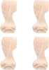 Wood Carving Rubberwood Furniture Legs for Sofa Table Cabinet Bedside 12x6cm 4pcs
