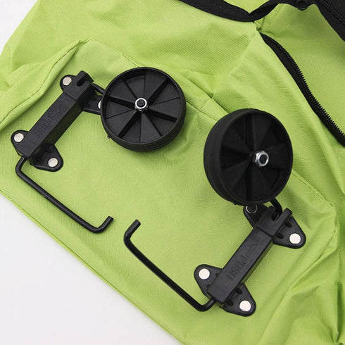 Folding Shopping Cart with Wheels Foldable Grocery Cart on Wheels Trolley Shopping Bag Expandable Rolling Hand Pulling