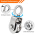 Heavy Duty Cable Pulley Wheel, Swivel Single Block for Gym Equipment, Lifting, Winch, Loading 1000lb, 2Pack