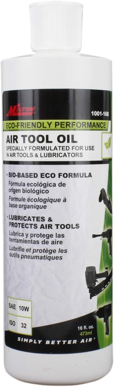Milton 1001-16B Air Tool Oil - Eco-Friendly Pneumatic Tool Lubricant ISO-32-16 oz.