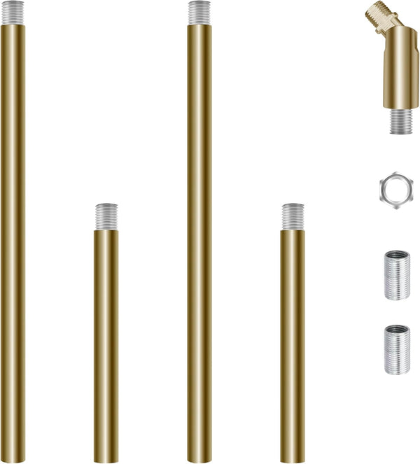 MAYOMAJO M12 Threaded Extension Poles Lighting Fixture Downrods Stems for Pendant Light, Island