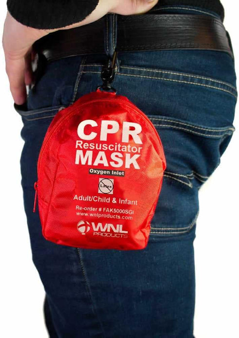 WNL Products CPR Rescue Mask - Adult/Child & Infant Pocket Resuscitator with Soft Case Kit